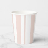 Blush roze strepen eenvoudige girly papieren bekers (Rechts)