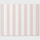 Blush roze strepen elegant girly chic cadeaupapier (Vlak)