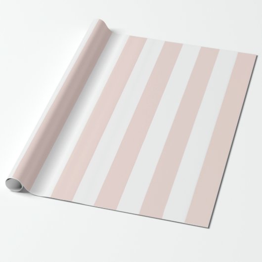 Blush roze strepen elegant girly chic cadeaupapier (Uitgerold)