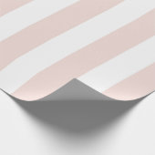 Blush roze strepen elegant girly chic cadeaupapier (Hoek)