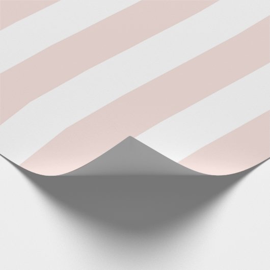 Blush roze strepen elegant girly chic cadeaupapier (Hoek)