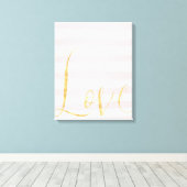 Blush Roze Strepen Gouden Liefde Canvas Afdruk (Insitu (Houten vloer))