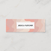 Blush roze strepen Minimale QR-code Vet Mini Visitekaartje (Voorkant)