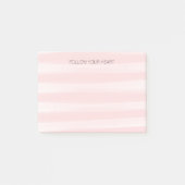 Blush roze strepen post-it® notes (Voorkant)