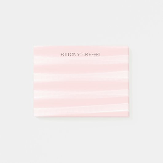 Blush roze strepen post-it® notes (Voorkant)