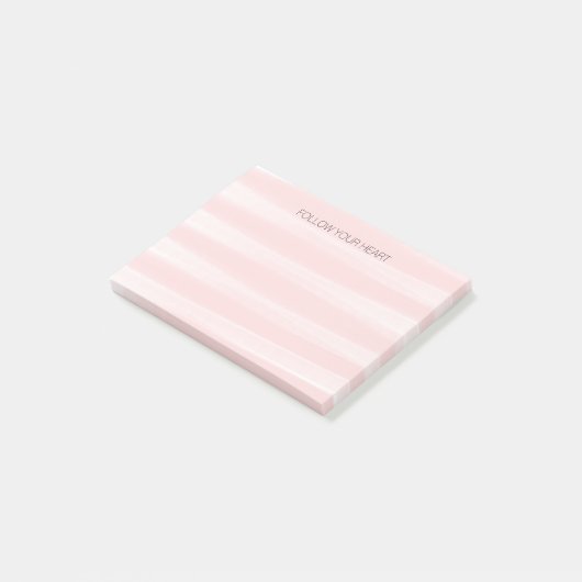 Blush roze strepen post-it® notes (Schuin)