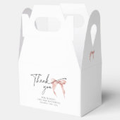 Blush Roze Strik Bruids Coquette Gable Geschenkdoo Bedankdoosjes (Geopend)