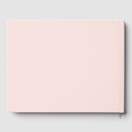 Blush roze strik Quinceanera Gastenboek (Achterkant)