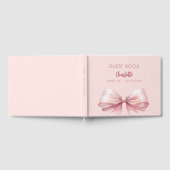 Blush roze strik SWEET 16 Gastenboek (Volledig)