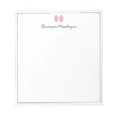 Blush Roze Striking Rand Geschreven Aangepaste Naa Notitieblok (Voorkant)