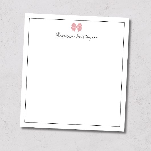 Blush Roze Striking Rand Geschreven Aangepaste Naa Notitieblok