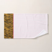 Blush roze stripes en vingerafdruk bad handdoek (Handdoek)