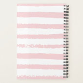 Blush roze stripes Gold Foil | Cute Teacher Planner (Achterkant)