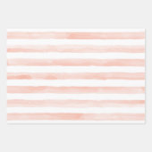 Blush roze stripes Gold Hearts Inpakpapier Vel (Voorkant 3)