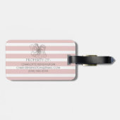 Blush roze stripes  Nautical Octopus Bagagelabel (Achterkant horizontaal)