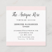 Blush Roze stripes  Visitekaartje winkel (Achterkant)