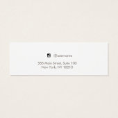 Blush roze stud met juwelen-beeldschermkaart mini visitekaartjes (Achterkant)