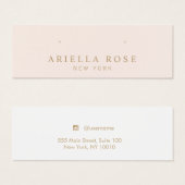 Blush roze stud met juwelen-beeldschermkaart mini visitekaartjes (Voorkant /achterkant)