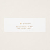 Blush roze stud met juwelen-beeldschermkaart mini visitekaartjes (Achterkant)