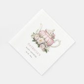 Blush Roze Tea Party Meisje Baby shower Servet (Hoek)