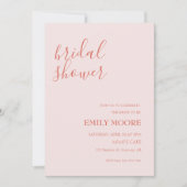 Blush roze terracotta calligraphy vrijgezellenfees kaart (Voorkant)