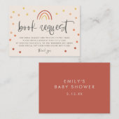 Blush Roze Terracotta Rainbow brengt een aanvraag Informatiekaartje (Voorkant / Achterkant)