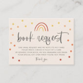 Blush Roze Terracotta Rainbow brengt een aanvraag  Informatiekaartje (Voorkant)