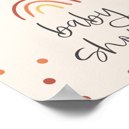 Blush Roze Terracotta Rainbow Welkomstteken Poster (Hoek)