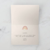 Blush Roze Terracotta Regenboog Bruidsmeisje Voors Kaart (Binnen)