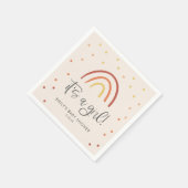 Blush Roze Terracotta Regenboog Meisje Baby shower Servet (Hoek)