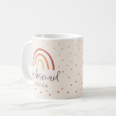 Blush roze terracotta regenboogredster koffiemok (Voorkant links)