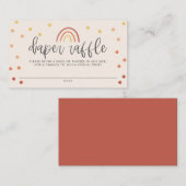 Blush roze terracotta regenboogspoel Baby Diaper R Informatiekaartje (Voorkant / Achterkant)