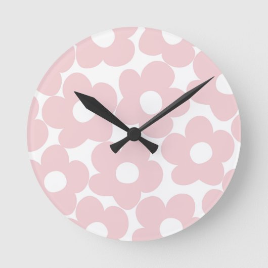 Blush roze terugverwijzing dagen #1 #decor #art ronde klok (Voorkant)
