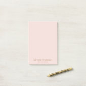 Blush roze trendy minimalistische mode post-it® notes (Op bureau)