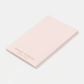 Blush roze trendy minimalistische mode post-it® notes (Schuin)