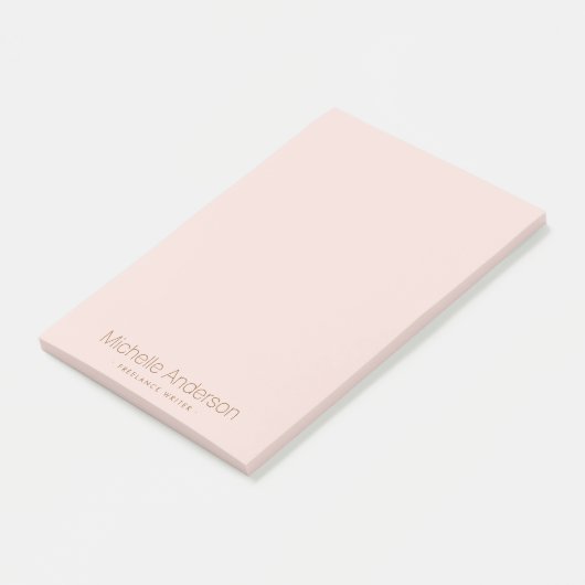 Blush roze trendy minimalistische mode post-it® notes (Schuin)