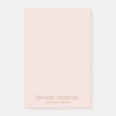 Blush roze trendy minimalistische mode post-it® notes (Voorkant)