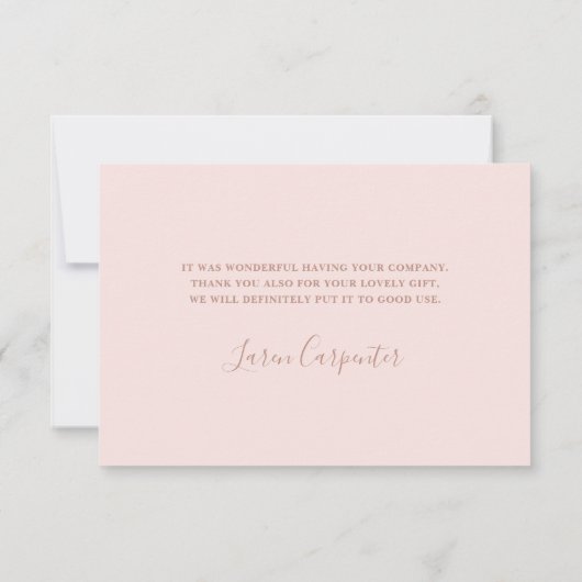 Blush roze Tropisch bedankt (Achterkant)