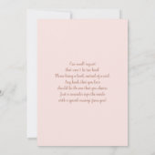 Blush roze tropische Baby shower Girl Invitation Kaart (Achterkant)