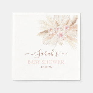 Blush roze tropische Baby shower Napkins Servet
