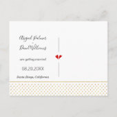 Blush roze tropische bladeren bruiloft Bewaar datu Aankondigingskaart (Achterkant)