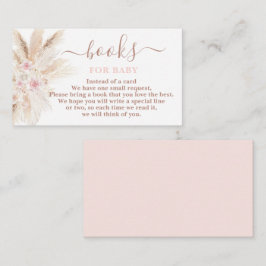 Blush roze tropische boeken voor babymeisje Kaart