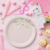 Blush roze tropische Borden Papieren Bordje (Feest)
