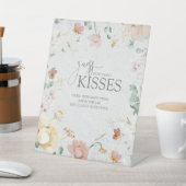 Blush roze tuin bloemen douche hoeveel kussen reclamebord met voetstuk (Insitu)