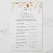 Blush Roze Tuin Bloemen Vrijgezellenfeest spel (Voorkant)