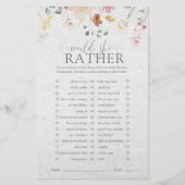 Blush Roze Tuin Bloemen Vrijgezellenfeest spel (Voorkant)