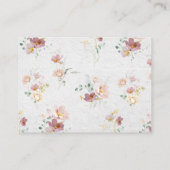 Blush Roze Tuin Bloemen Vrijgezellenfeest spel Informatiekaartje (Achterkant)