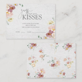 Blush Roze Tuin Bloemen Vrijgezellenfeest spel Informatiekaartje