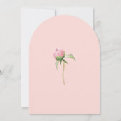 Blush Roze  Tuin Rozen Baby shower Kaart (Achterkant)