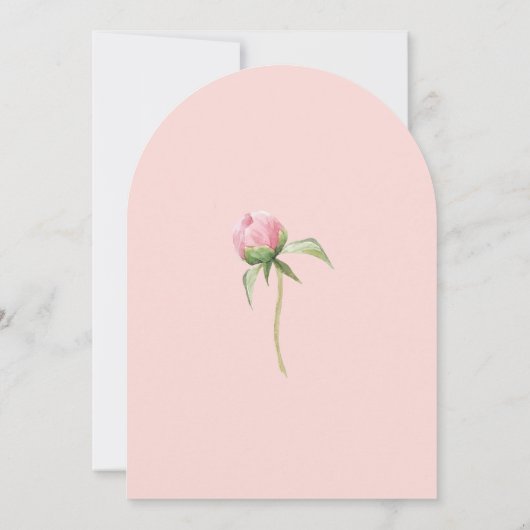 Blush Roze  Tuin Rozen Baby shower Kaart (Achterkant)